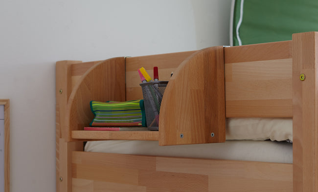 Einhängeregal Hoch- und Etagenbett Buche massiv natur