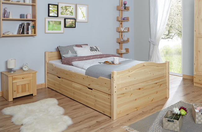 Funktionsbett Doppelbett "Leni" 140x200 Kiefer massiv