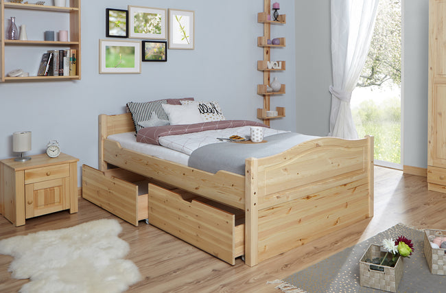 Funktionsbett Doppelbett "Leni" 140x200 Kiefer massiv