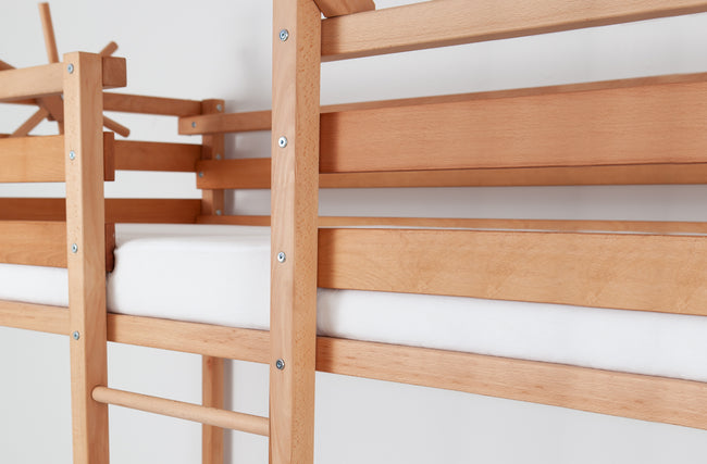 Abenteuer- und Piratenbett 90x200 Buche massiv