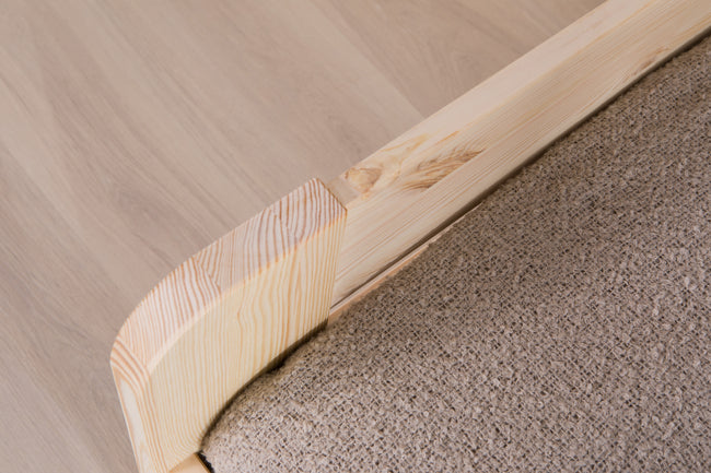 Einzelbett mit Rausfallschutz "Bennet" 100x200 Kiefer massiv