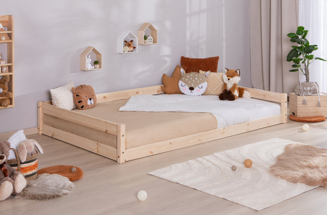 Bodenbett Einzelbett "Emi" 120x200 Kiefer Massiv