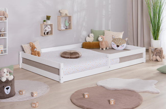 Bodenbett Einzelbett "Emi" 120x200 Kiefer Massiv