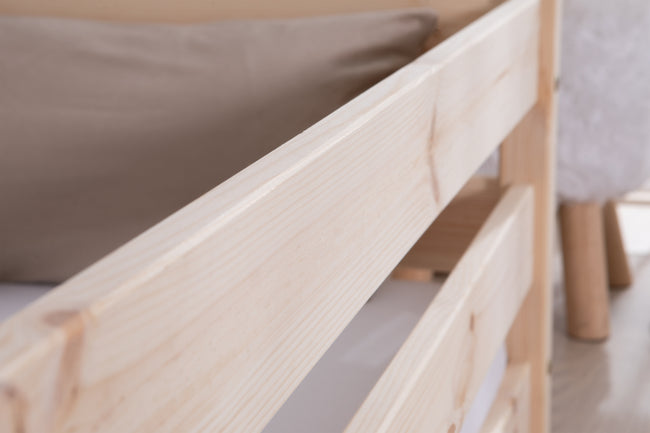 Bodenbett Einzelbett "Lex" 100x200 Kiefer Massiv