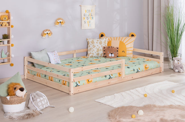 Bodenbett Einzelbett "Neo" 120x200 Kiefer Massiv