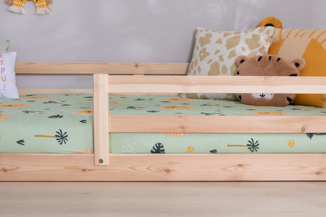 Bodenbett Einzelbett "Neo" 120x200 Kiefer Massiv