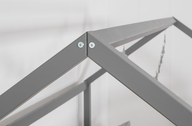 2-in-1 Hausbett Bodenbett "Duo" 120x200 Kiefer Massiv