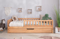 2-in-1 Hausbett Bodenbett "Duo" 100x200 Buche massiv