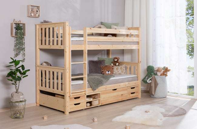 Etagenbett "Sammy" 90x200 Kiefer massiv