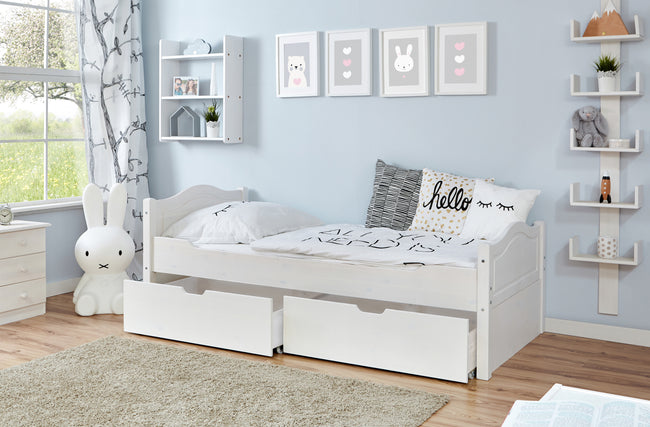 Funktionsbett Einzelbett "Leni" 100x200 Kiefer massiv