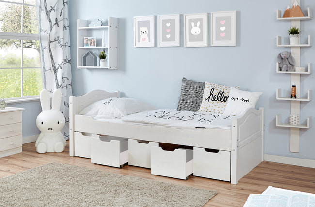 Funktionsbett Einzelbett "Leni" 100x200 Kiefer massiv