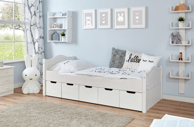 Funktionsbett Einzelbett "Leni" 100x200 Kiefer massiv