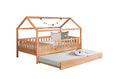 2-in-1 Hausbett Bodenbett "Duo" 100x200 Buche massiv