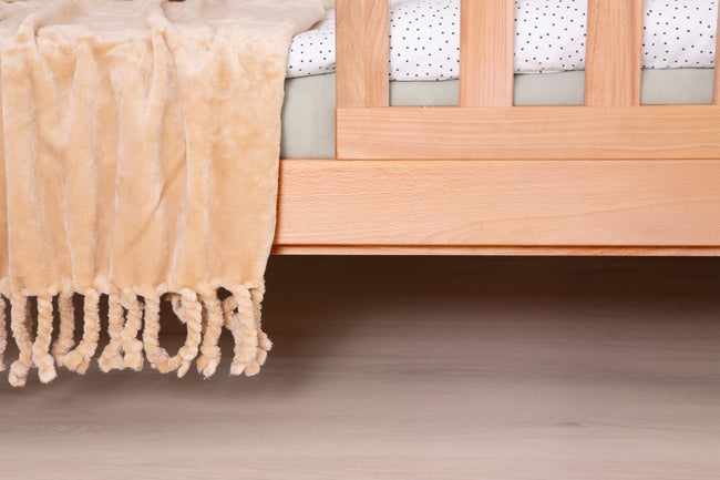 2-in-1 Hausbett Bodenbett "Duo" 120x200 Buche massiv