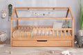 2-in-1 Hausbett Bodenbett "Duo" 100x200 Buche massiv