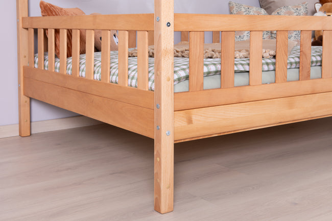 Kinderbett Hausbett "Lou" 90x200 Buche Massiv