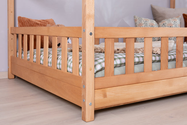 Kinderbett Hausbett "Lou" 90x200 Buche Massiv