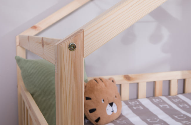 Kinderbett Hausbett "Lou" 100x200 Kiefer Massiv