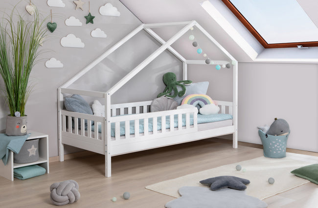 Kinderbett Hausbett "Lou" 100x200 Kiefer Massiv