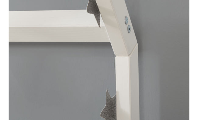 Kinderbett Hausbett "Lina" 90x200 cm Kiefer weiß inkl. 2er Schubkasten nach Wahl