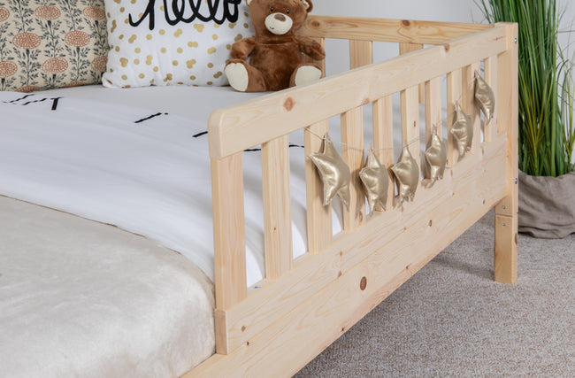 2-in-1 Hausbett Bodenbett "Duo" 100x200 Kiefer Massiv