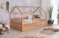 2-in-1 Hausbett Bodenbett "Duo" 120x200 Buche massiv
