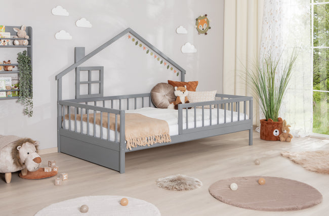 Hausbett Bodenbettt "Loki" 120x200 Kiefer Massiv