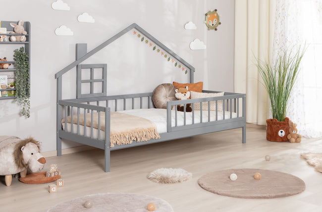 Hausbett Bodenbett "Loki" 90x200 Kiefer Massiv