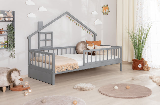 Hausbett Bodenbett "Loki" 90x200 Kiefer Massiv