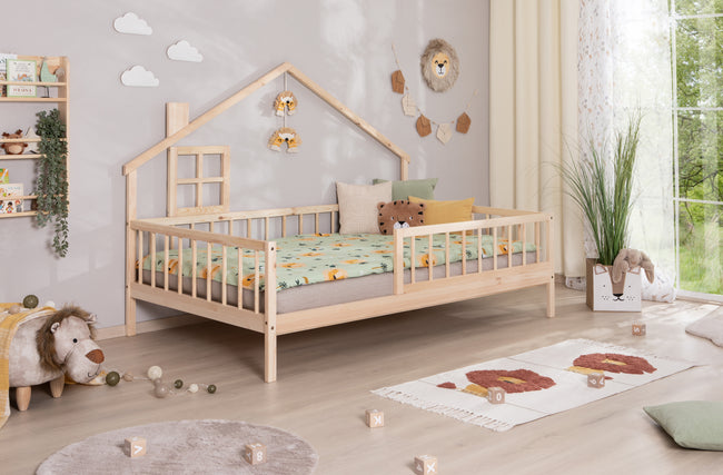 Hausbett Bodenbettt "Loki" 120x200 Kiefer Massiv