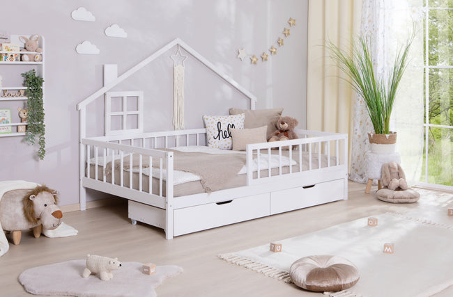 Hausbett Bodenbettt "Loki" 120x200 Kiefer Massiv