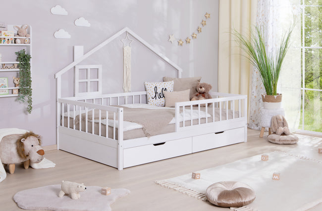 Hausbett Bodenbettt "Loki" 120x200 Kiefer Massiv