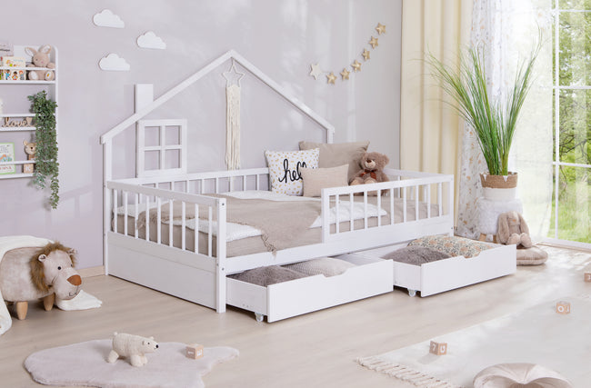 Hausbett Bodenbettt "Loki" 120x200 Kiefer Massiv