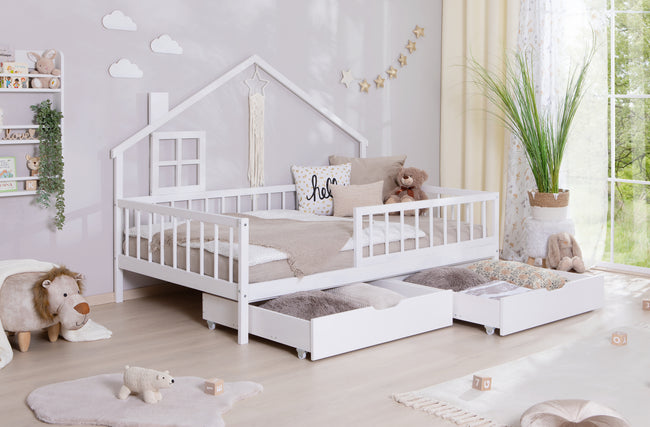 Hausbett Bodenbettt "Loki" 120x200 Kiefer Massiv