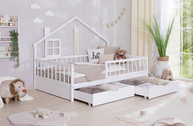 Hausbett Bodenbettt "Loki" 120x200 Kiefer Massiv