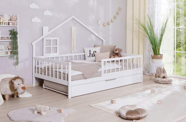 Hausbett Bodenbettt "Loki" 120x200 Kiefer Massiv