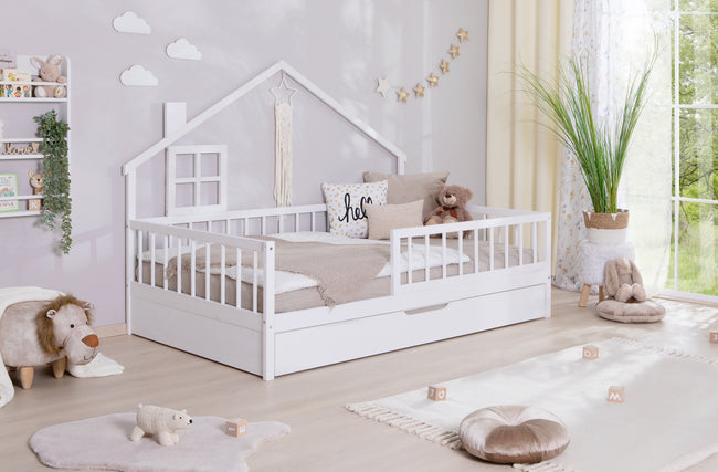 Hausbett Bodenbettt "Loki" 120x200 Kiefer Massiv