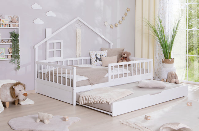 Hausbett Bodenbettt "Loki" 120x200 Kiefer Massiv