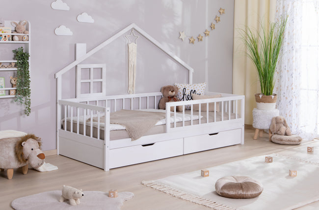 Hausbett Bodenbett "Loki" 90x200 Kiefer Massiv