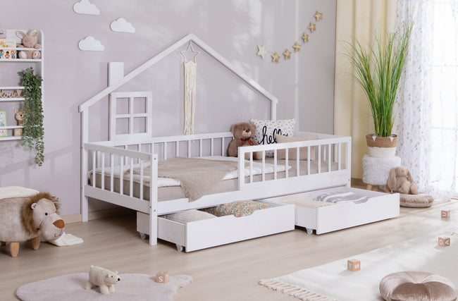 Hausbett Bodenbett "Loki" 90x200 Kiefer Massiv