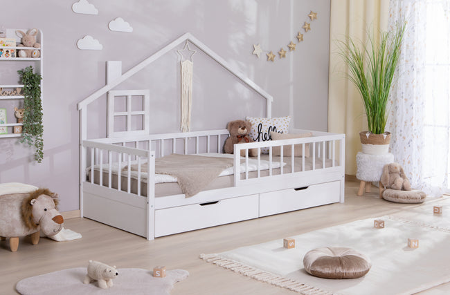 Hausbett Bodenbett "Loki" 90x200 Kiefer Massiv