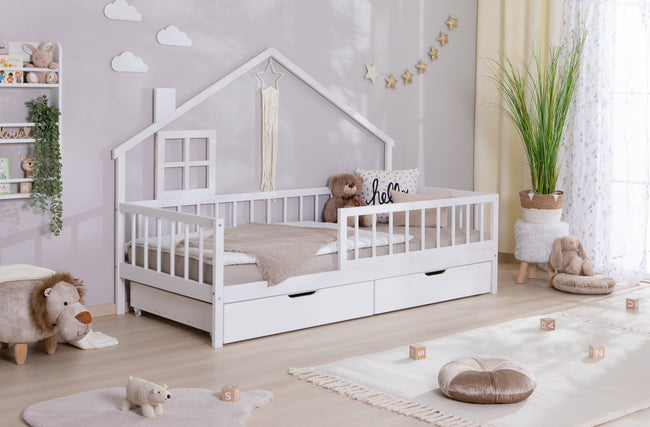 Hausbett Bodenbett "Loki" 90x200 Kiefer Massiv