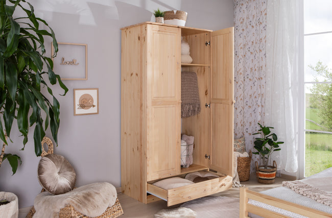 Kleiderschrank "Moritz" 2-türig Kiefer