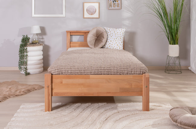 Einzelbett "Merci" 100x200 Buche massiv bio geölt