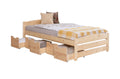 Stauraumbett Seniorenbett "Loni" 120x200 Kiefer massiv