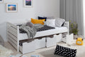 Funktionsbett "Naomi" 120x200 Kiefer massiv inkl. Schubkästen nach Wahl