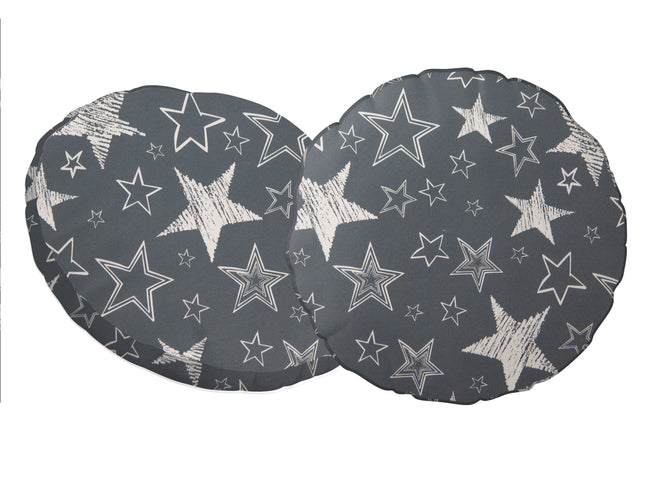 Rundkissen-Set mit Motiv 2-teilig