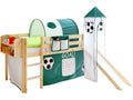 Rutschbett mit Turm "Kasper" 90x200 Kiefer massiv Natur