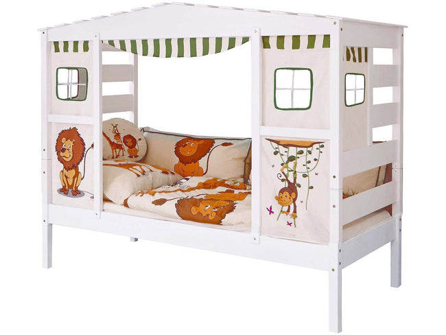 Hausbett "Lio" 90x200 Kiefer massiv weiß