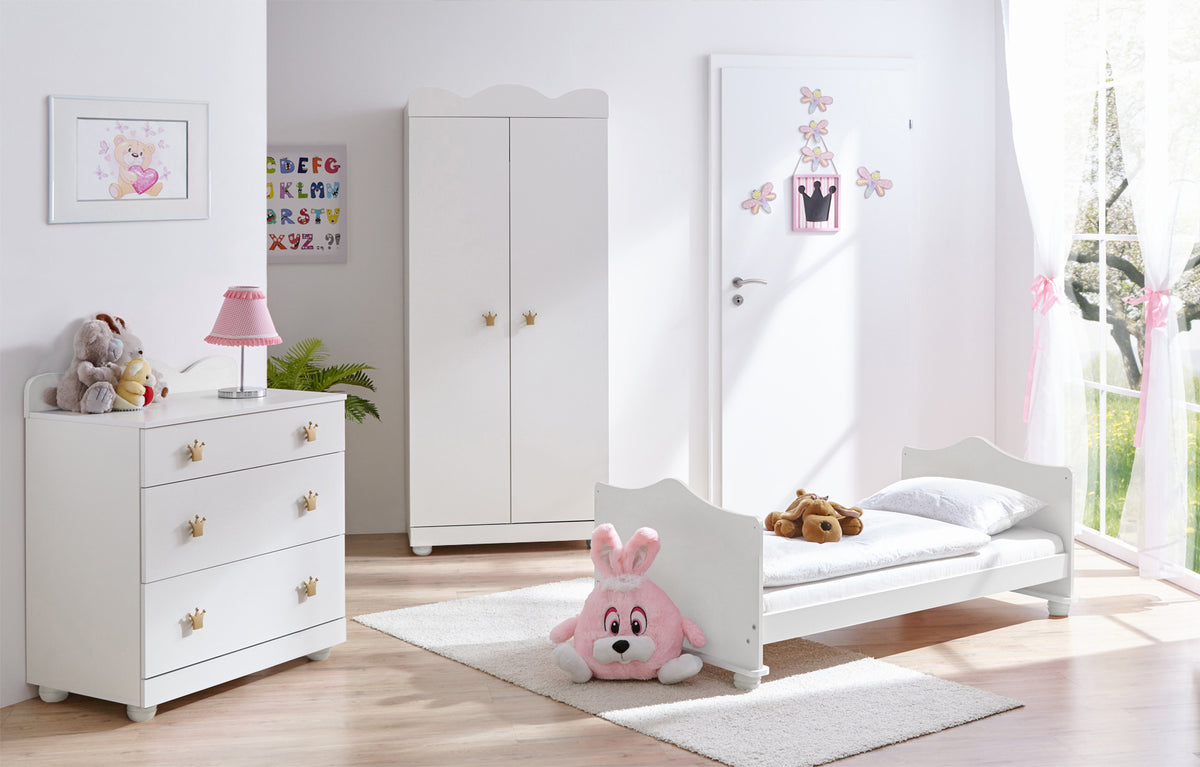 TiCAA– Weiss kaufen | TiCAA Babyzimmer 3-teilig online Prinzessin Kindermöbel